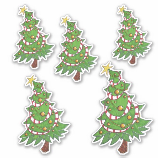 Jolly Christmas Tree Vinyl Cut stickers (Voorkant)