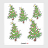 Jolly Christmas Tree Vinyl Cut stickers (Vel)