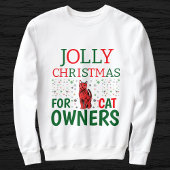 Jolly Christmas voor katteneigenaren gepersonalise Trui