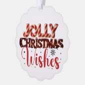 Jolly Christmas Wishes Keepsake Ornament Kaart (Links)