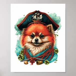 Jolly Corgis in het blauw Poster
