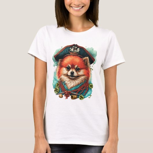 Jolly Corgis in het blauw T-shirt (Voorkant)