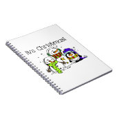 Jolly Cute Snowmen en Penguins Het is Kerstmis Notitieboek (Rechterzijde)