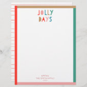 Jolly Days Holiday Stationery Briefhoofd (Voorkant / Achterkant)