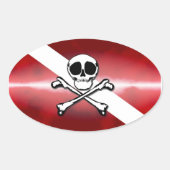 Jolly Diver Ovale Sticker (Voorkant)