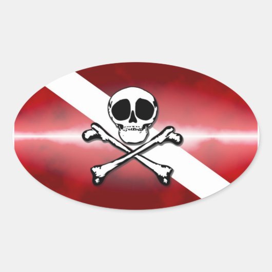 Jolly Diver Ovale Sticker (Voorkant)