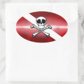 Jolly Diver Ovale Sticker (Tas)