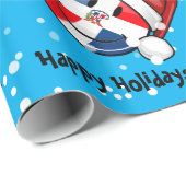 Jolly Dominicaanse Republiek Vlag Kerstmis Cadeaupapier (Rol Hoek)