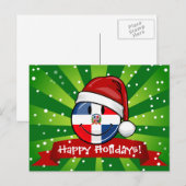 Jolly Dominicaanse Republiek Vlag Kerstmis Feestdagenkaart (Voorkant / Achterkant)