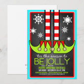 Jolly Elf-kerstcadeaufeest Kaart (Voorkant / Achterkant)