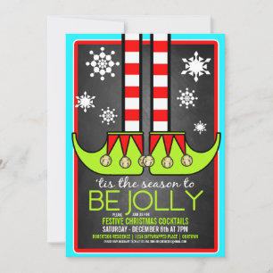 Jolly Elf-kerstcadeaufeest Kaart