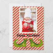 Jolly Elf Legs Photo Happy Feestdagenkaart (Voorkant)