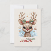 Jolly en Bright Christmas Wenskaart Kaart (Voorkant)