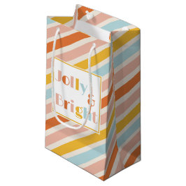 Jolly en Bright Fun Bold Stripes Kerstmis Klein Cadeauzakje