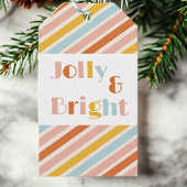 Jolly en Bright Stripe van en naar Kerstmis Cadeaulabel