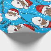 Jolly Ethnic Santa Claus Gepersonaliseerd Cadeaupapier (Hoek)