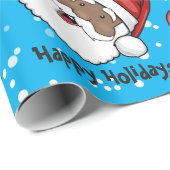 Jolly Ethnic Santa Claus Gepersonaliseerd Cadeaupapier (Rol Hoek)