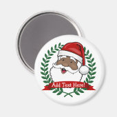 Jolly Etnische Kerstman Aangepaste Tekst Magneet (Voorkant / Achterkant)