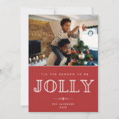 Jolly Familie Foto Kerstmis Feestdagenkaart (Voorkant)