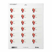 Jolly Fat Santa Gift Label (Full Sheet)