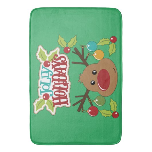 Jolly Feestdagen Badmat (Voorkant Verticaal)