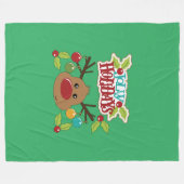 Jolly Feestdagen Fleece Deken (Voorkant (Horizontaal))