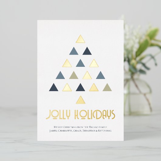 Jolly Feestdagen Kerstboom gepersonaliseerd (Staand Voorkant)