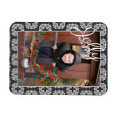 Jolly Feestdagen Pattern Single Photo Holiday Magneet (Horizontaal)