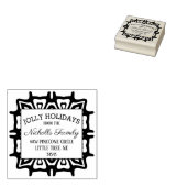 Jolly Feestdagen Return-adres Rubberstempel (Gestempeld)