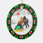 Jolly Festive Custom Christmas Photo Afbeelding Li Keramisch Ornament (Links)
