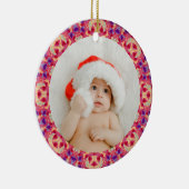 Jolly Festive Custom Christmas Photo Afbeelding Li Keramisch Ornament (Rechts)