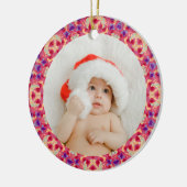 Jolly Festive Custom Christmas Photo Afbeelding Li Keramisch Ornament (Links)