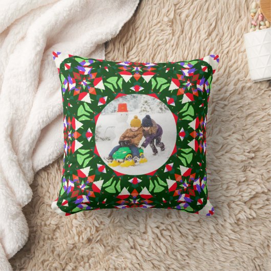 Jolly Festive Custom Christmas Photo Afbeelding Li Kussen (Deken)