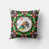 Jolly Festive Custom Christmas Photo Afbeelding Li Kussen (Achterkant)