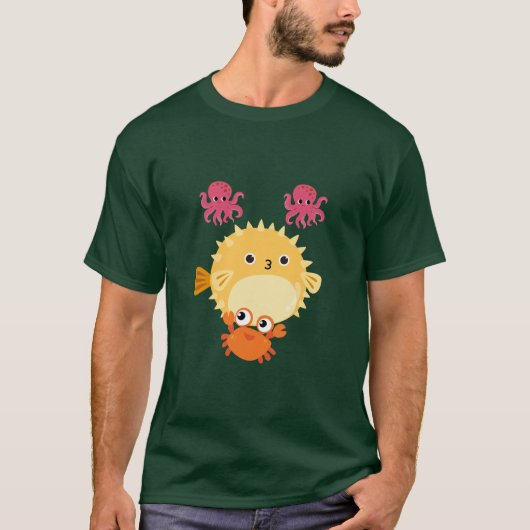 Jolly Fish - Vet en levendig T-shirt (Voorkant)