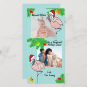 Jolly Flamingos Vakantiefoto met Kleurkeuze Feestdagenkaart (Voorkant / Achterkant)