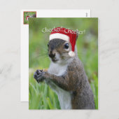 Jolly Florida Santa Squirrel™ met Santa Hat Feestdagenkaart (Voorkant / Achterkant)