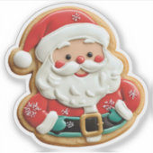 Jolly Frosted Santa Cookie Sticker (Voorkant)
