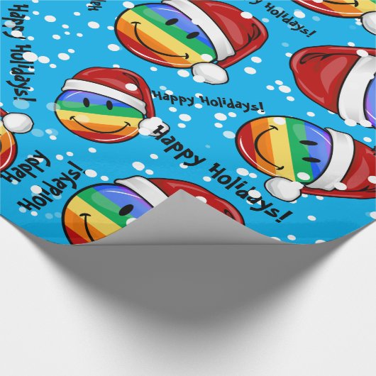 Jolly Gay Pride Flag kerststijl Cadeaupapier (Hoek)