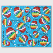 Jolly Gay Pride Flag kerststijl Cadeaupapier (Vlak)
