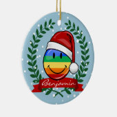 Jolly Gay Pride Flag kerststijl Keramisch Ornament (Rechts)