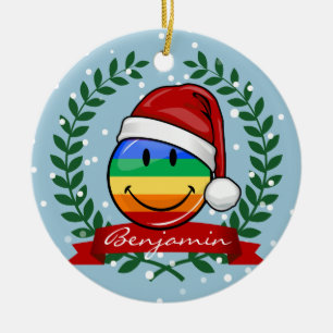 Jolly Gay Pride Flag kerststijl Keramisch Ornament