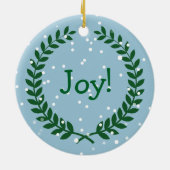 Jolly Gay Pride Flag kerststijl Keramisch Ornament (Achterkant)