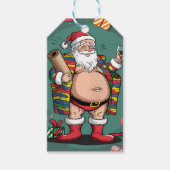 Jolly Gelukkige Vader Kerstmis Cadeaulabel (Voorkant)