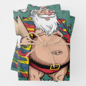 Jolly Gelukkige Vader Kerstmis Inpakpapier Vel (In situ)