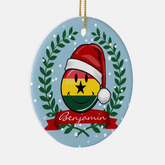 Jolly Ghanian Flag kerststijl Keramisch Ornament (Rechts)