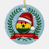 Jolly Ghanian Flag kerststijl Keramisch Ornament (Voorkant)