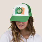 Jolly Ginger Tabby Ierse Cheer Trucker Hoed Pet (In situ)