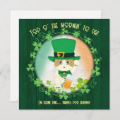 Jolly Ginger Tabby Irish Cheer Bedankkaart (Voorkant / Achterkant)