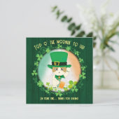 Jolly Ginger Tabby Irish Cheer Bedankkaart (Staand voorkant)